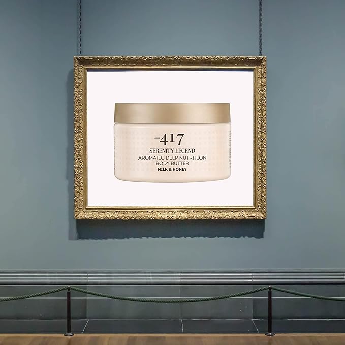 '-417 Dead Sea Cosmetics Milk & Honey Deep Nutrition Body Butter For Dry Skin - Nourishes & Protects from UV Radiation - Softening Body Moisturizer - With Shea Butter & Aloe Vera - All Natural 8.4 oz