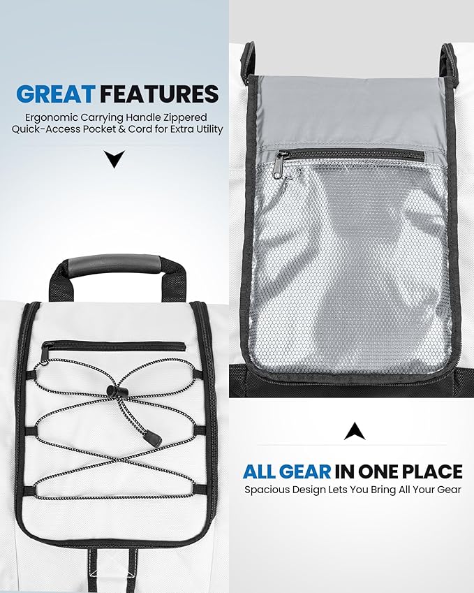 OutdoorMaster Boot Bag - 50L Ski Boots and Snowboard Boots Bag, Excellent for Travel with Waterproof Exterior & Bottom - for Men, Women and Youth