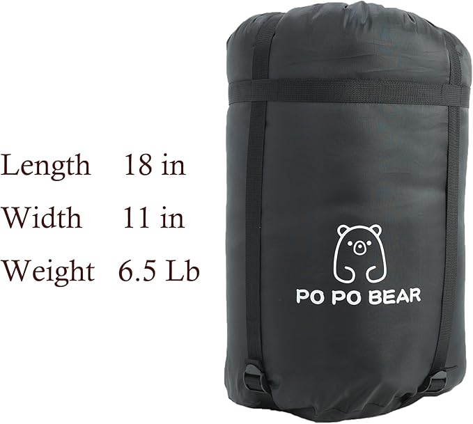 Zero Degree Sleeping Bag for Adults 100% Cotton Flannel Tall and Big